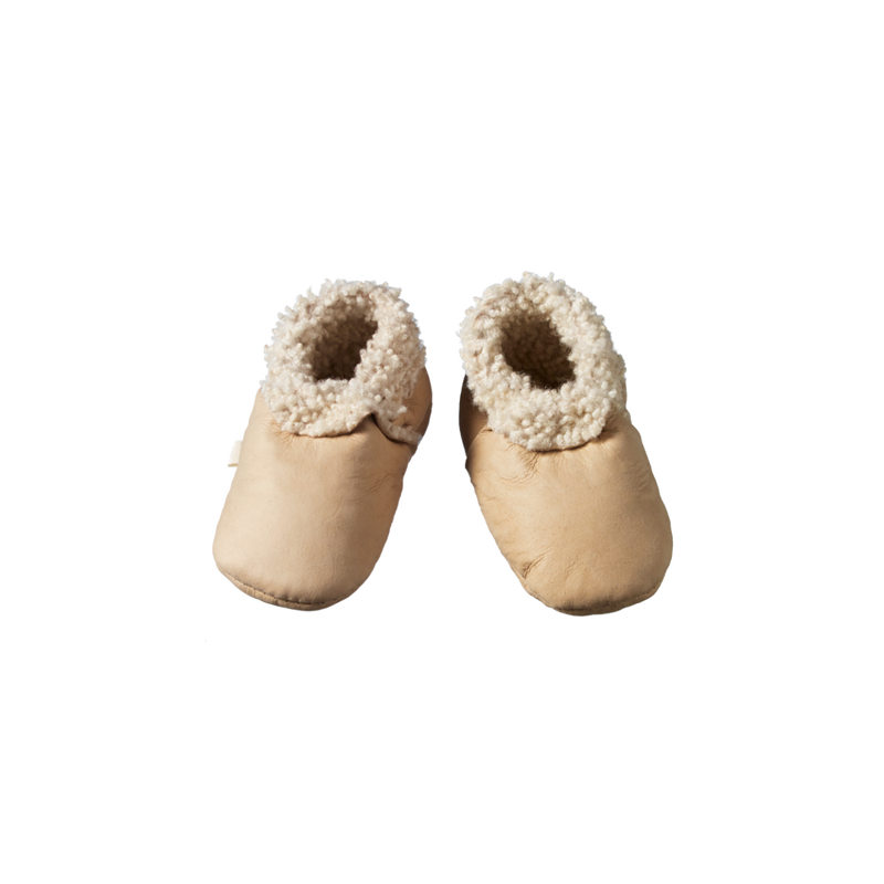 Lambskin baby booties outlet